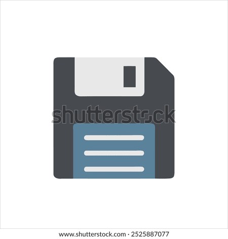 Floppy Disk Icon Symbolizing Storage and Data Backup.