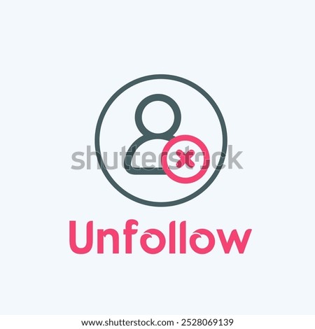 unfollow icon vector art images.