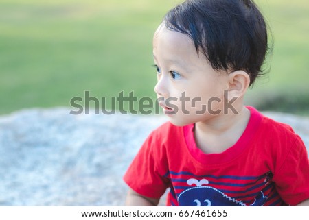 Asian Baby Cute Boy In The Park 667461655 Asian Baby Cute Boy In The Park 667461655
