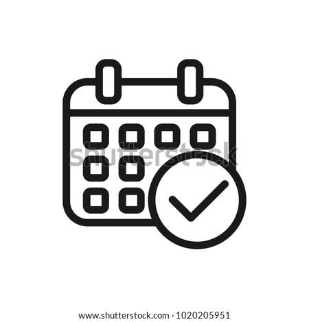 Thin line calendar icon for mobile concepts and web apps.. Modern infographic logo and pictogram.