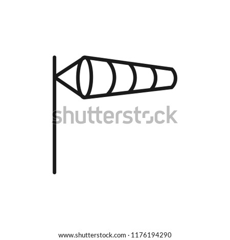 Windsock outline icon. linear style sign for mobile concept and web design. Measuring wind speed simple line vector icon. Symbol, logo illustration. Pixel perfect vector graphics