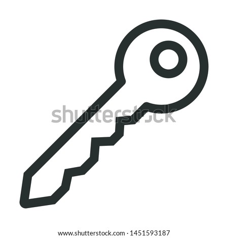 key - minimal line web icon. simple vector illustration. concept for infographic, website or app.