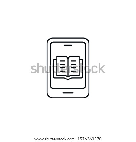 ebook reader - minimal line web icon. simple vector illustration. concept for infographic, website or app.