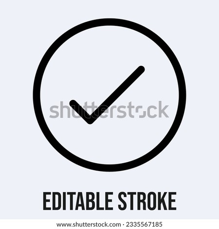 Tick icon vector symbol Icon, checkmark isolated on white background.