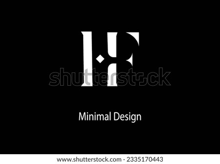 Alphabet HF, HF monogram, Art line, Vector logo design, Initial logo, 