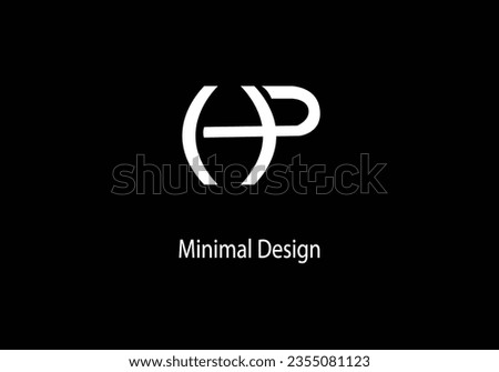 Alphabet HP, monogram logo design, HP icon, HP vector, templet, letter HP ,