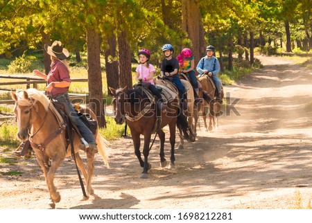 Similar – Image, Stock Photo horse family Horse Ride
