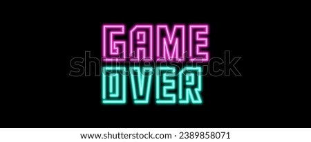 Neon Typeform Emotes Game Over