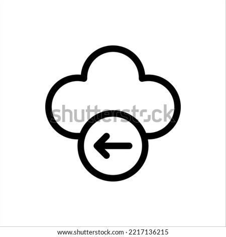 Icon Accept, Cloud Computing, Outline, Flat Icon Logo Illustration Vector Isolated. Suitable for Web Design, Logo, App. 