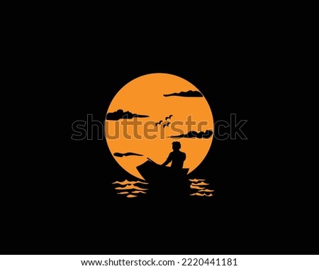 Similar – Image, Stock Photo Canoeing on the way