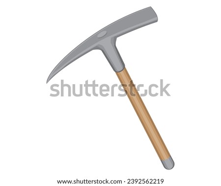 vector design of a tool for crushing or digging rocks or soil called a belincong hoe or picaxe hoe with two angles, namely sharp and blunt