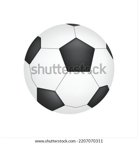 soccer ball football play famous sport game symbol logo sign isolated black white background icon vector template element