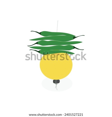 Nimbu mirchi (hanging lemon and chillies)