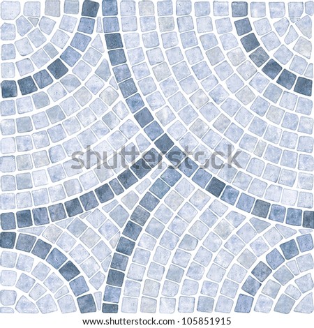 Blue marble-stone mosaic texture. (High.res.)
