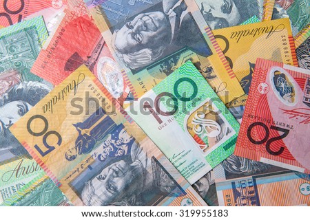 Assorted Australian banknotes