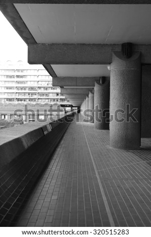 London - March 01, 2015: The Barbican Centre is a modern community in the heart of the City of London