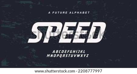 Speed style font design, alphabet  vector illustration