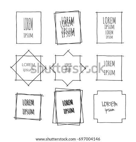 Collection of hand drawn frames made in vector. Perfect ideas for cards, posters,business cards with the free space for your text. 
