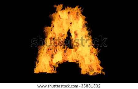 Fiery Alphabet. Letter A Stock Photo 35831302 : Shutterstock