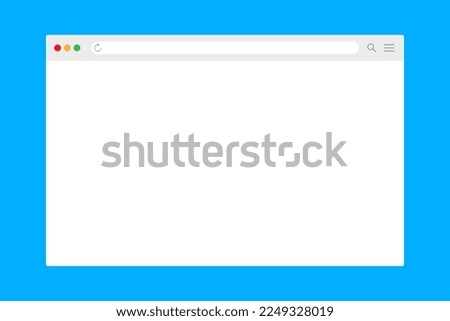 Browser window icon. Web window screen. Internet empty page. Vector.