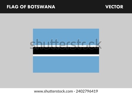 Botswana flag. Flag of Botswana illustration. Flag picture. Vector