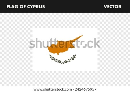 Cyprus flag. Flag of Cyprus, illustration. Flag picture. Vector