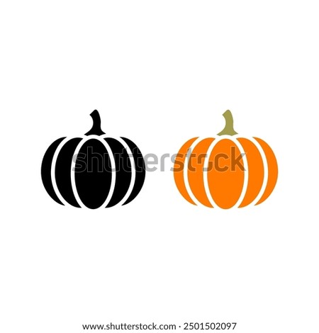 Simple pumpkin icon vector, pumpkin sign