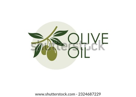 Olive oil logo design vector icon nature beauty and health