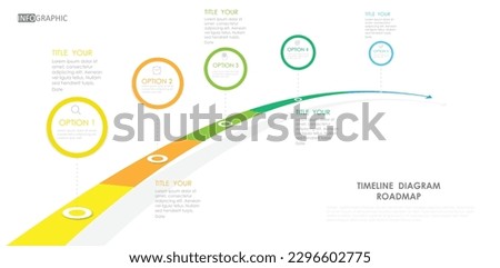 business project arrow roadmap timeline diagram Infographic roadmap template for business. 5 step modern Timeline diagram calendar with presentation vector infographics.