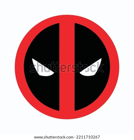 mask white black red background isolated design vector art design illustration eyes icon logo scary