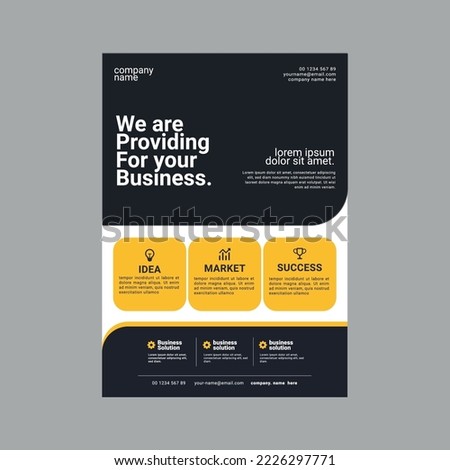 Business corporate flyer design template