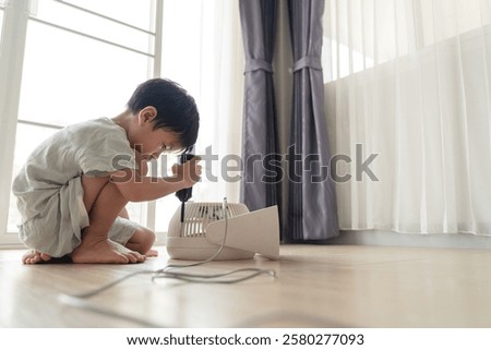 Similar – Image, Stock Photo Boy child using screwdriver at home