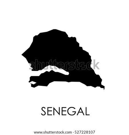 Senegal map in white background