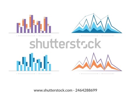 bar chart histogram business infographics, vector illustration. Graphs and charts set. Statistic and data information infographic