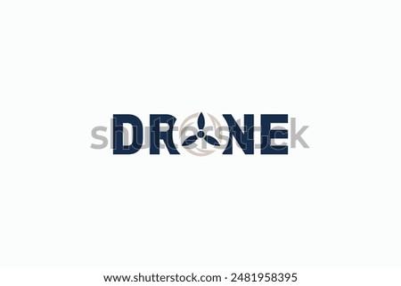 drone logo design vector template