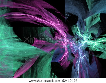 Abstract Fractal Fantasy Background Conceptual Design Depicting the Winds of Damnation
