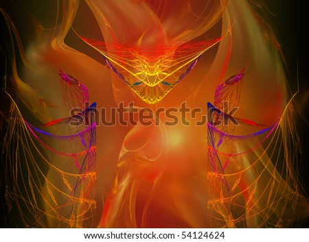 Abstract Fractal Fantasy Background Concept of arrival in Hell