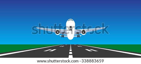 Plane and runway