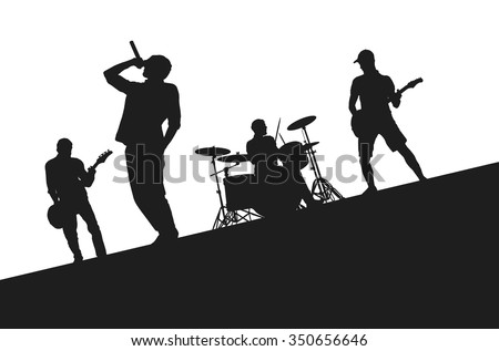 Rock band on stage