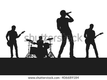Rock Band on Stage