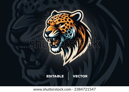 Jaguar head mascot esport logo, Gaming Logo Professional vector illustration with isolated background.