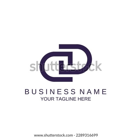 Logo Design Template, Creative and Minimalist Letter CD Logo, CD Monogram Flat Design.
