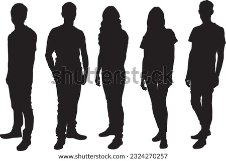 People silhouettes vector set 
illustration