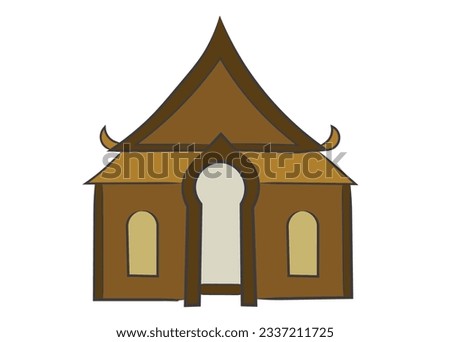 Buddhist temple or vihara symbol.