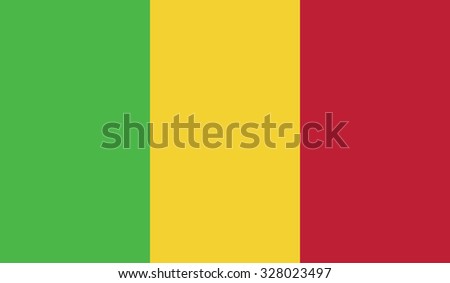 flag of Mali. Vector.