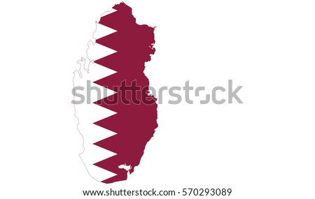 Qatar map vector