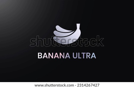 The Banana Ultra logo is a modern, minimalist design featuring a realistic banana with a gradient texture on a dark background. The logo is both eye-catching and memorable, and it perfectly captures 