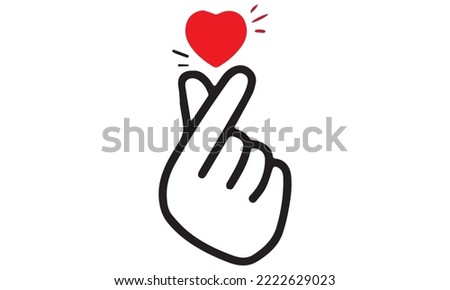 Show of affection hand heart shaped heart