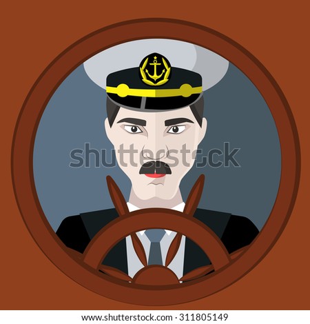 illustration of sea captain