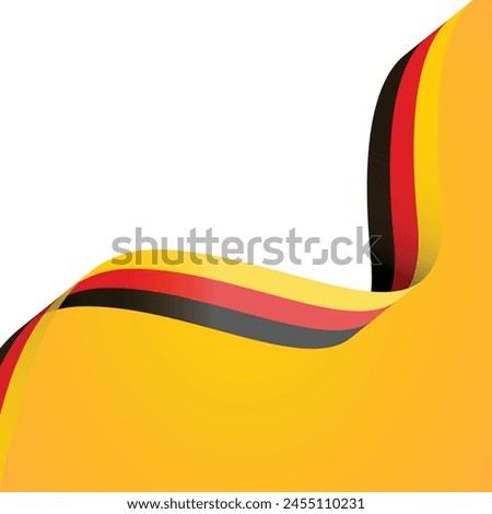 Germany background with ribbon vector template logo 